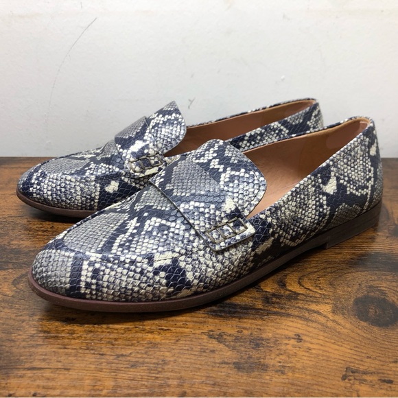 Madewell The Alex Loafer in Snake Embossed Leather 6.5 - Picture 3 of 6